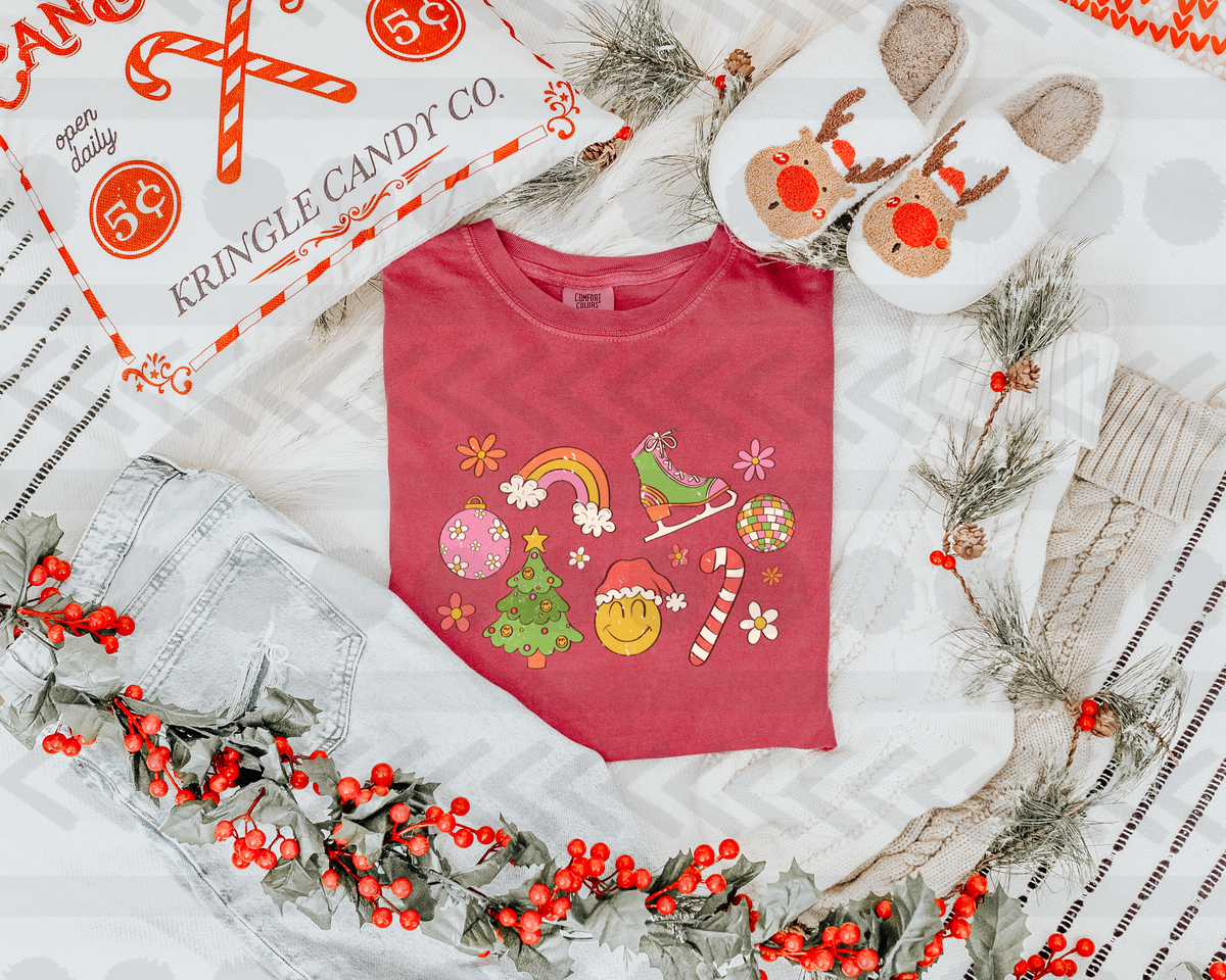 Smiley christmas collage 14446 DTF Transfer