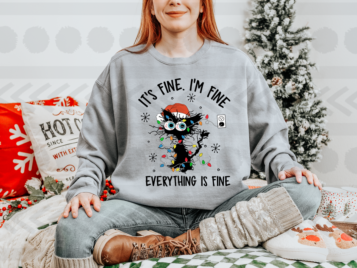 Its fine im fine everything is fine CAT 14479 DTF Transfer