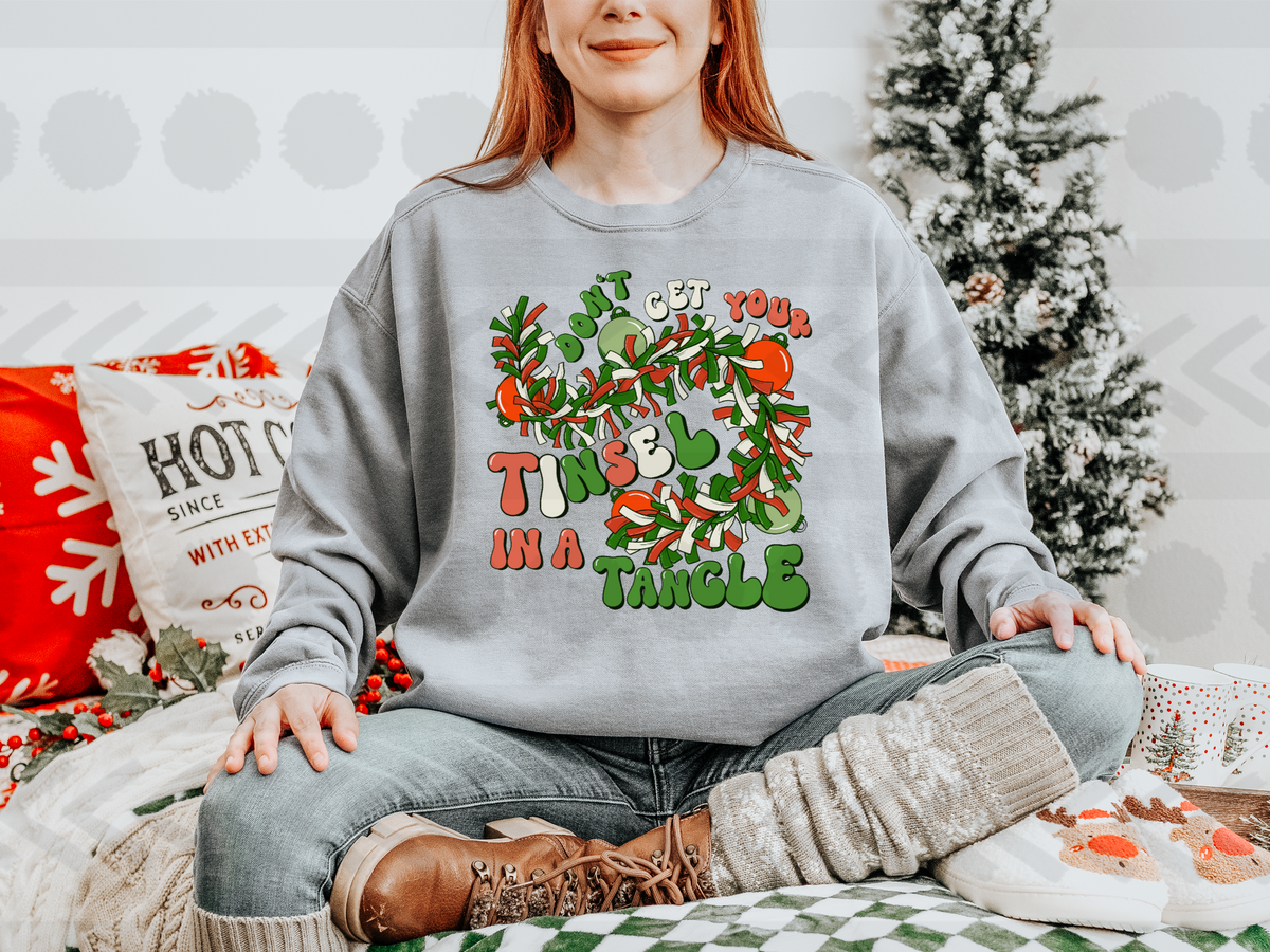 Dont get your tinsle in a tangle RED & GREEN 14471 DTF Transfer