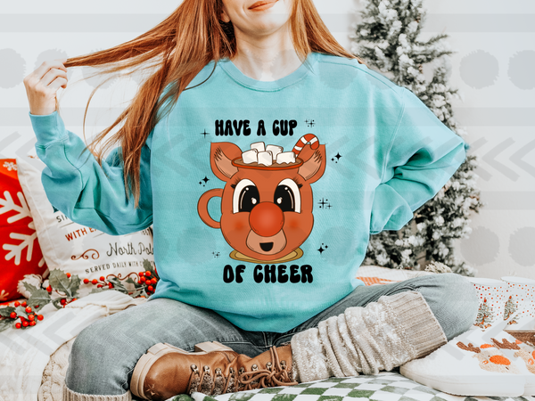 Have a cup of cheer reindeere coffee cup 14520 DTF Transfer