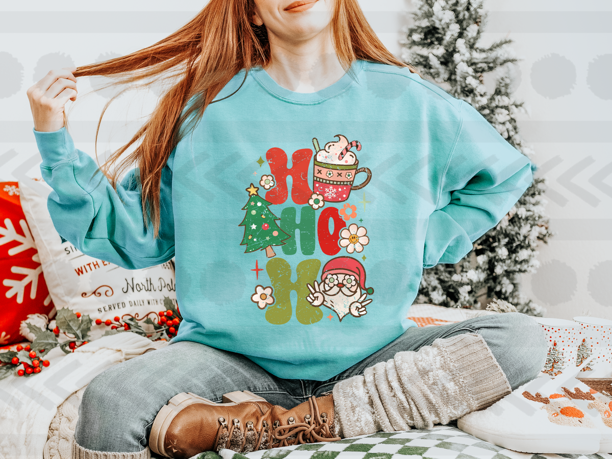 Ho ho ho (cup, tree and santa) 14509 DTF Transfer