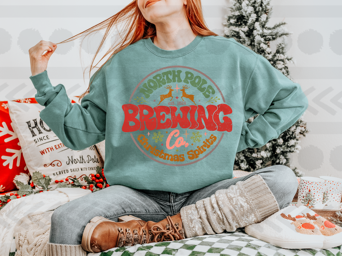 North pole brewing christmas spirits 14528 DTF Transfer