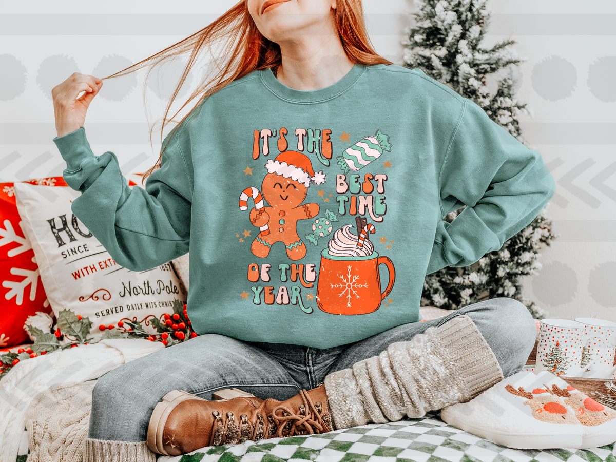 Its the best time of the year GINGERBREAD and cup  14523 DTF Transfer