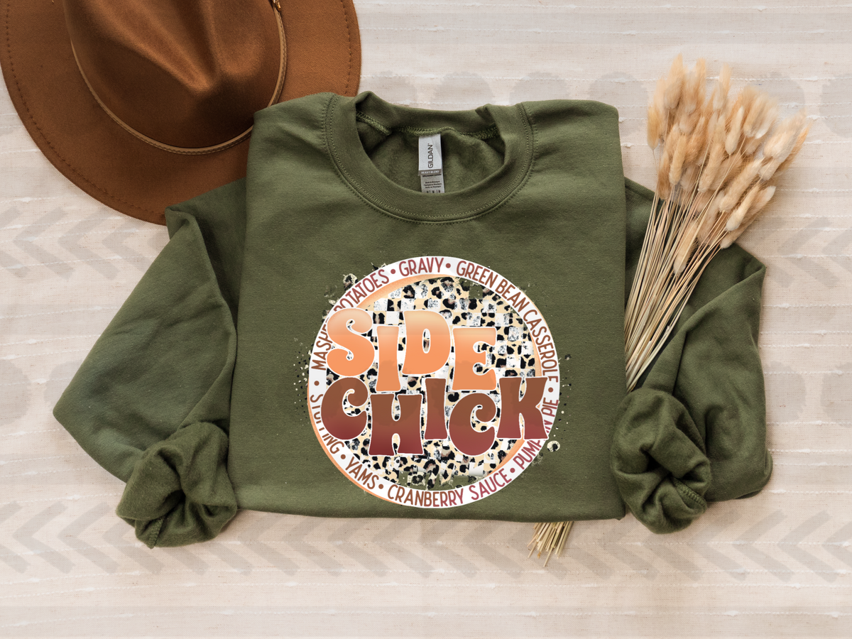 Sidechick circle leopard background 14494 DTF Transfer