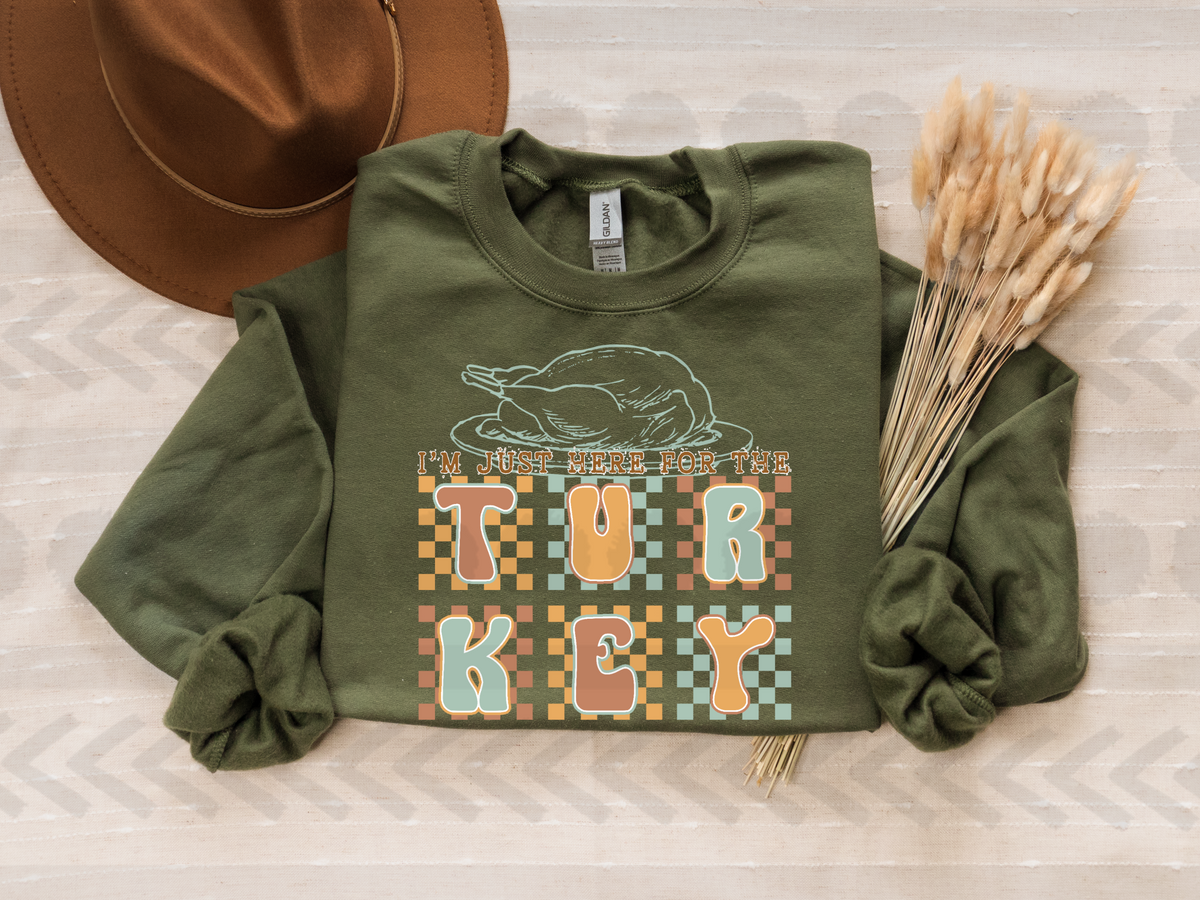 Turkey muted colors checkered 781 DTF Transfer