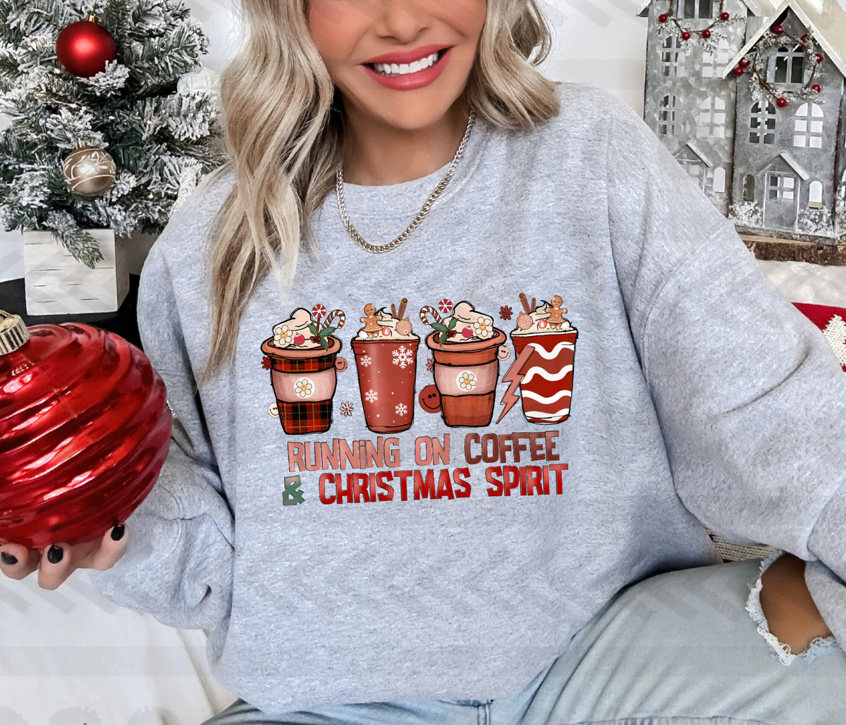 Running on coffee and christmas spirit 14701 DTF transfer