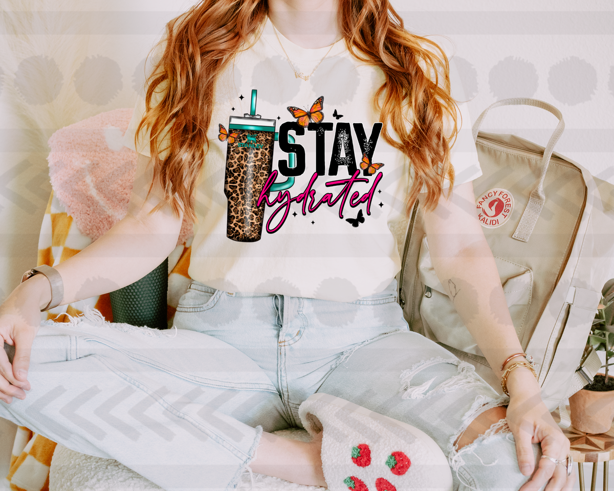 Stay hydrated leopard cup 14657 DTF transfer