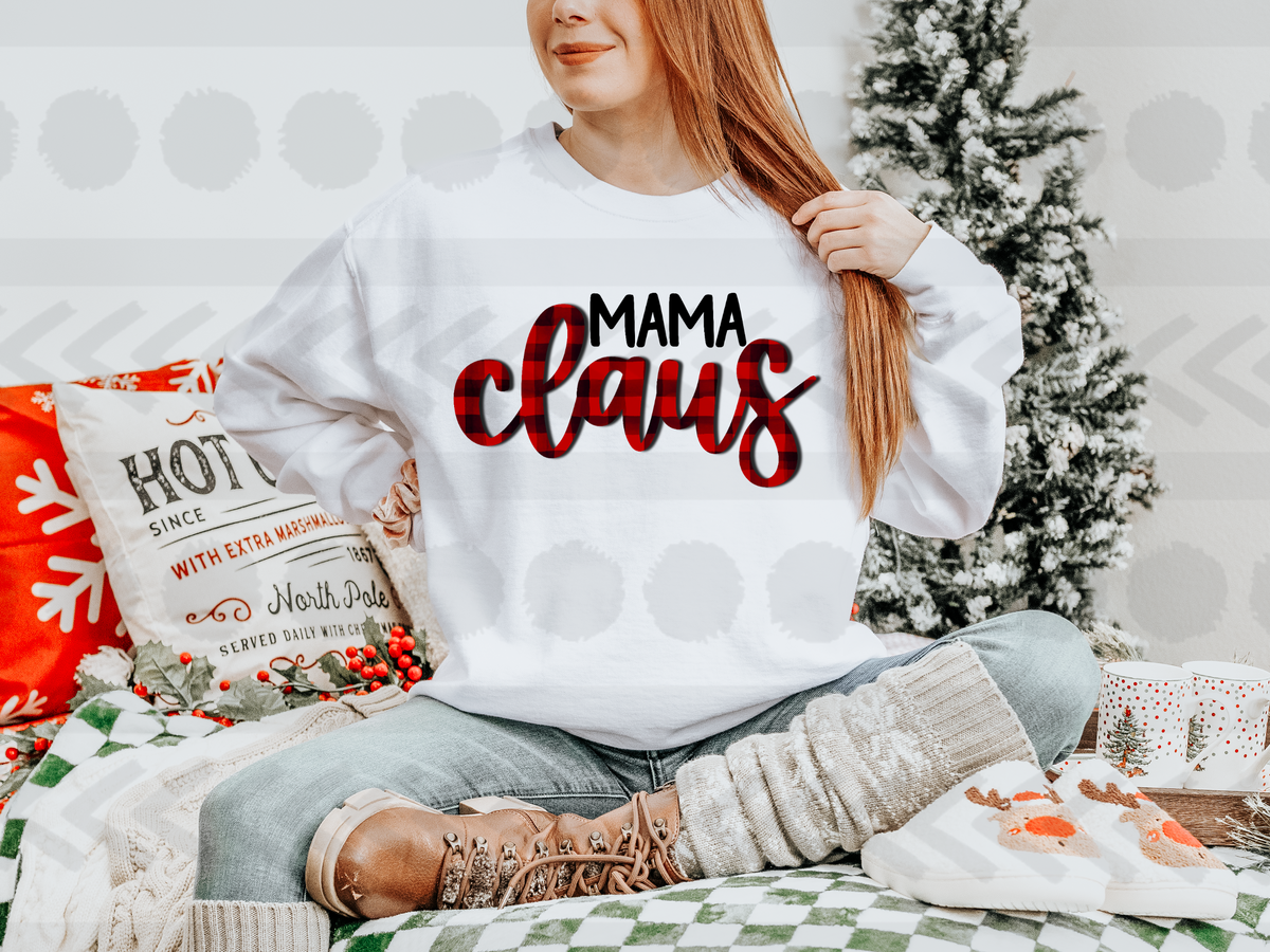 Mama claus PLAID 14721 DTF transfer