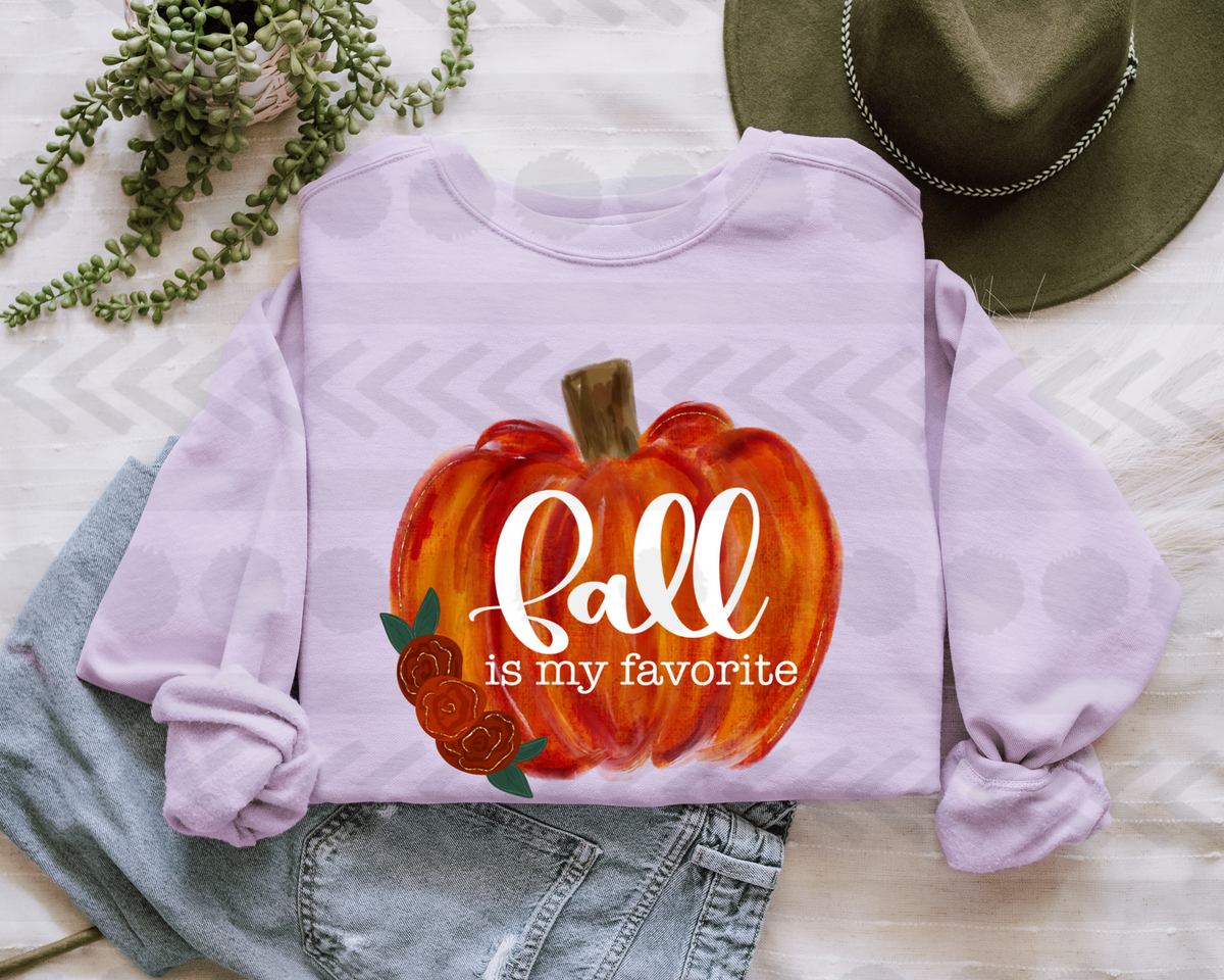 Fall is my favorite brushstroke pumpkin eoth florals 14745 DTF transfer