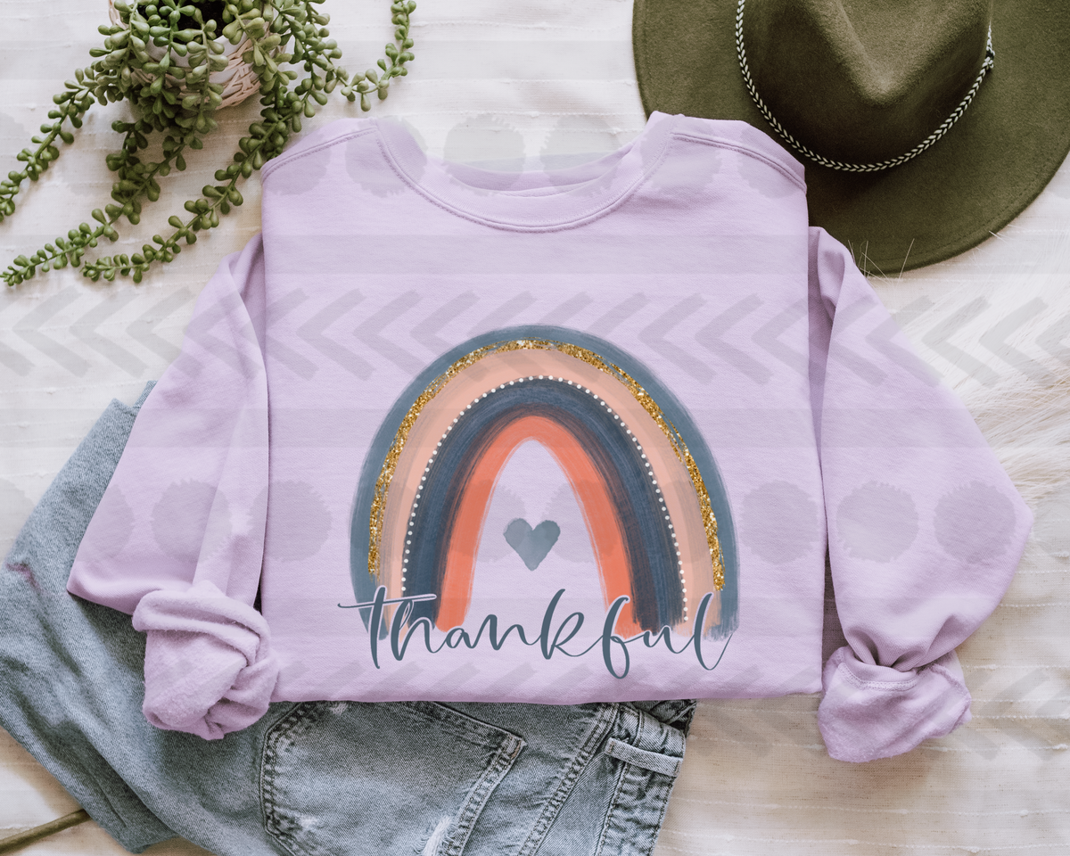 Thankful muted rainbow 14735 DTF transfer
