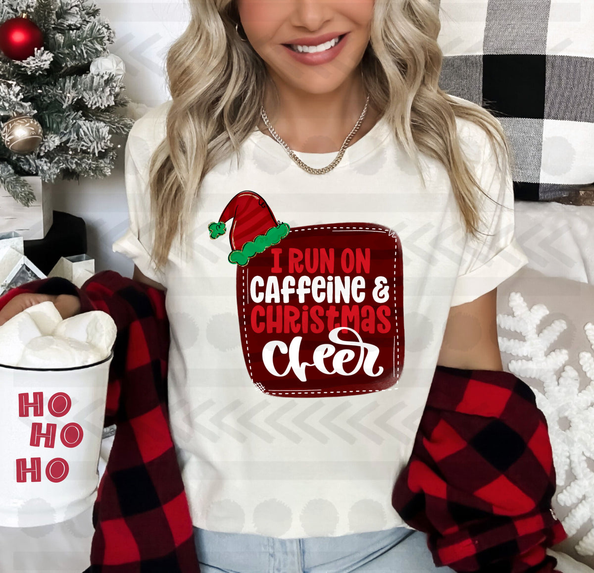 I run on caffeine and christmas cheer  14853 DTF transfer