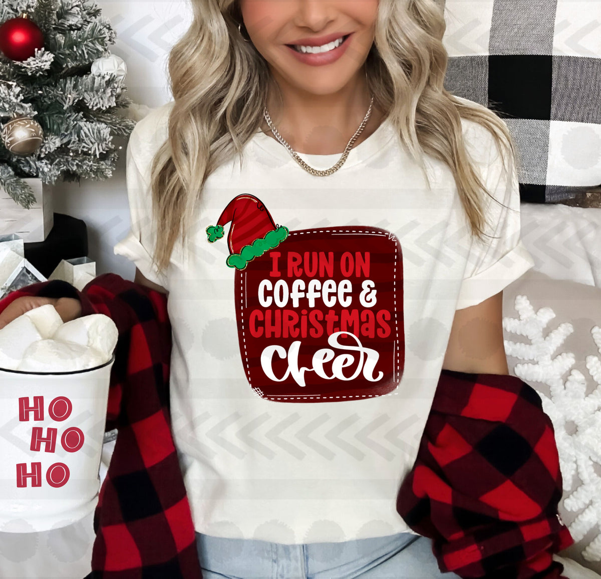 I run on coffee and christmas cheer  14852 DTF transfer