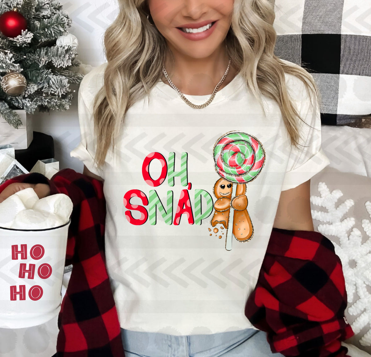 Oh snap gingerbread lolli pop  148472 DTF transfer