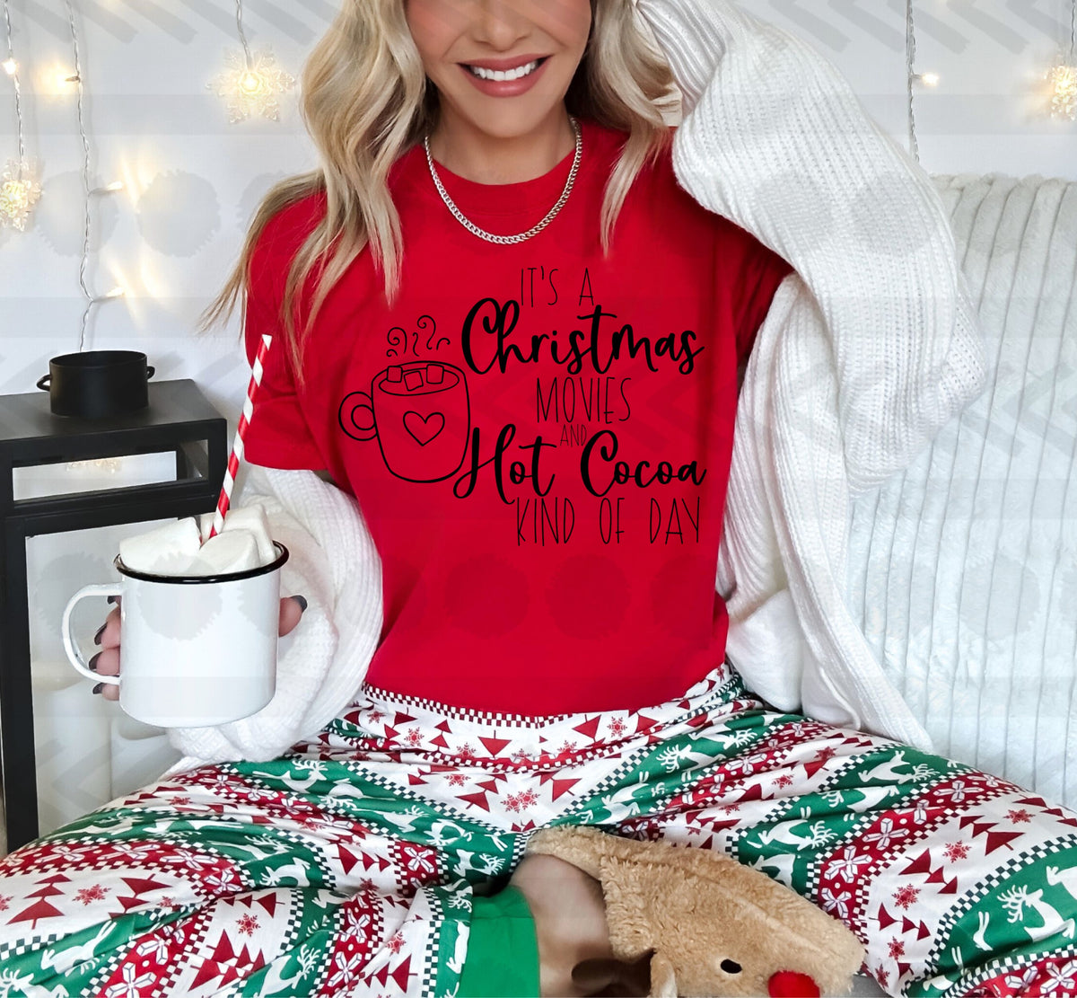 Its a christmas movies hot cocoa kind of day 14829 DTF transfer