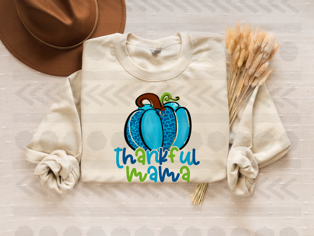 Thankful mama blue green  14807 DTF transfer