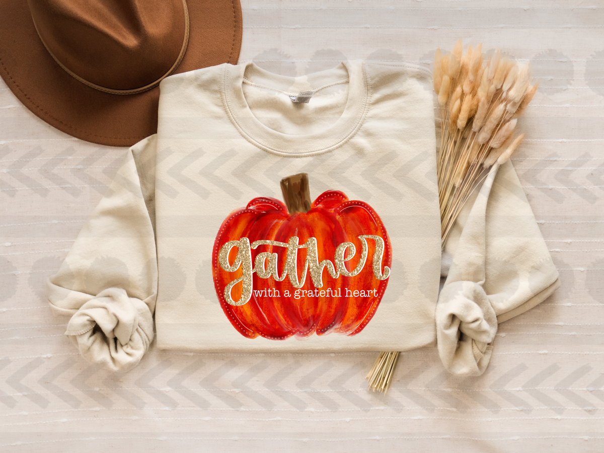 Gather with grateful heart 14793 DTF transfer