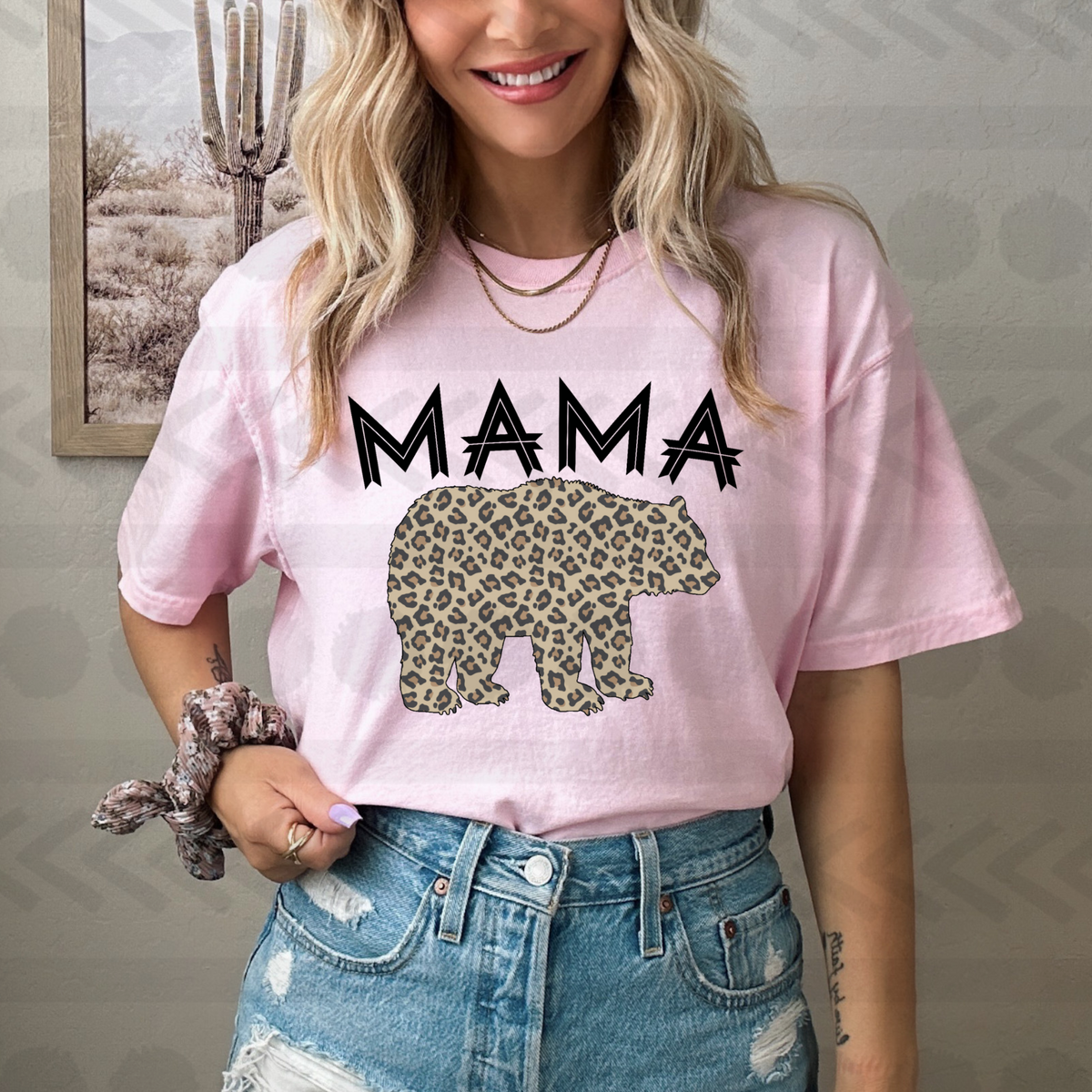 Mama leopard bear 14889 DTF transfer