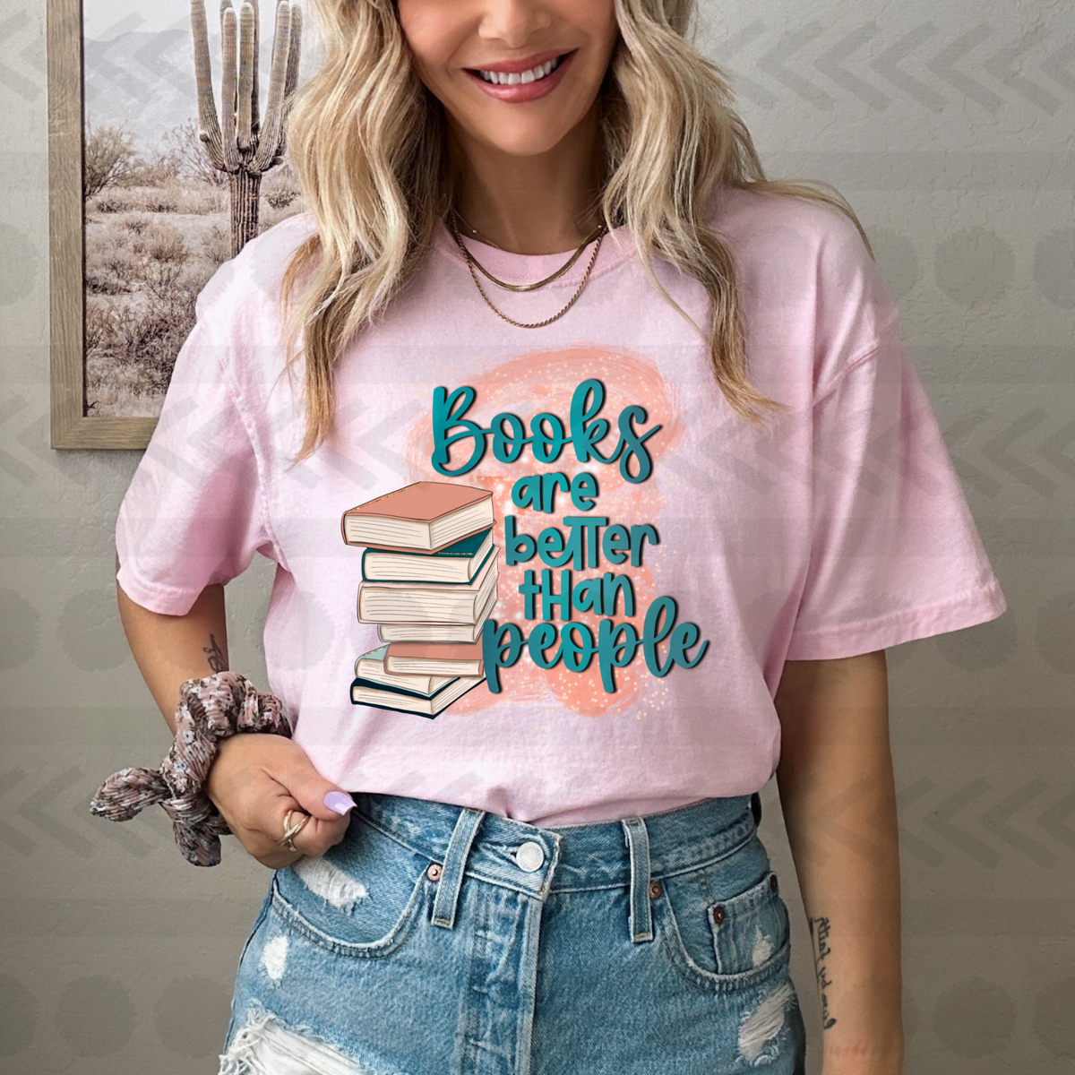 Books are better than people 14899  DTF transfer