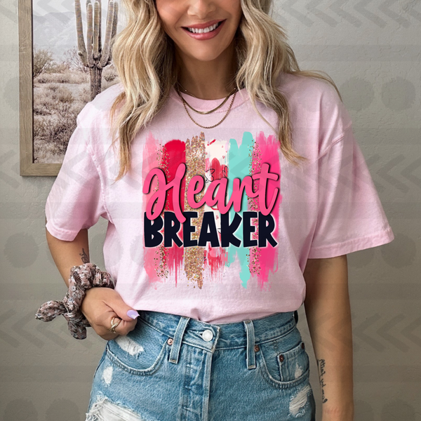 Heart breaker brushstroke 14921 DTF transfer