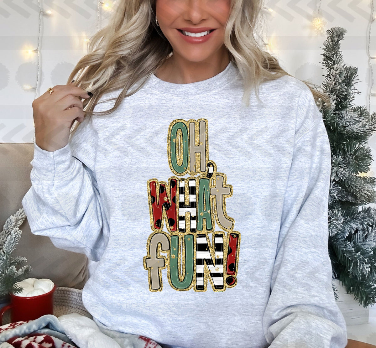 Oh what fun! faux 14915 DTF transfer