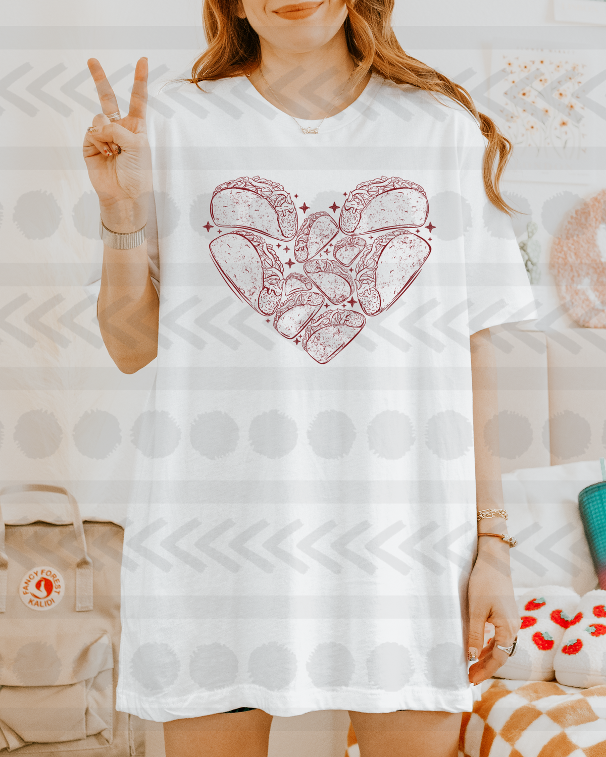 Taco heart RED 17271 DTF TRANSFER