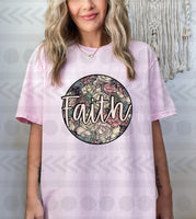 Faith floral circle 14938 DTF transfer