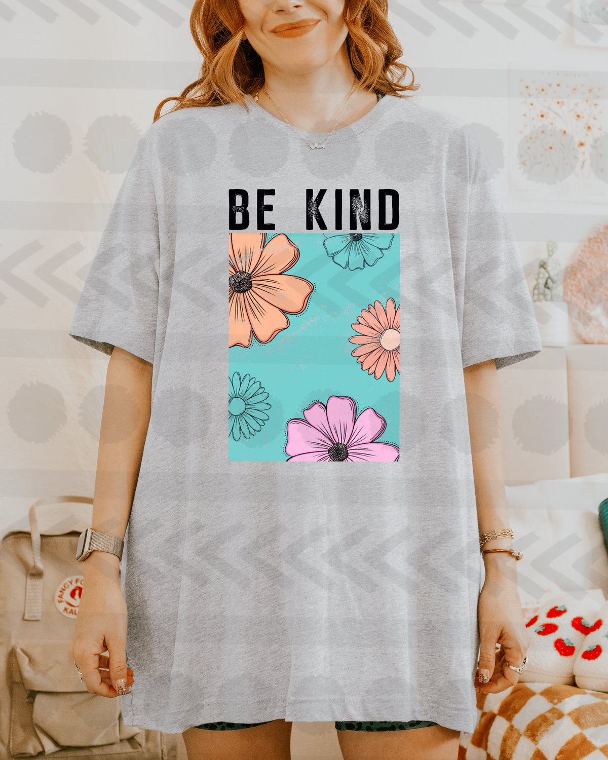 Be kind florals BLACK 14947 DTF transfer