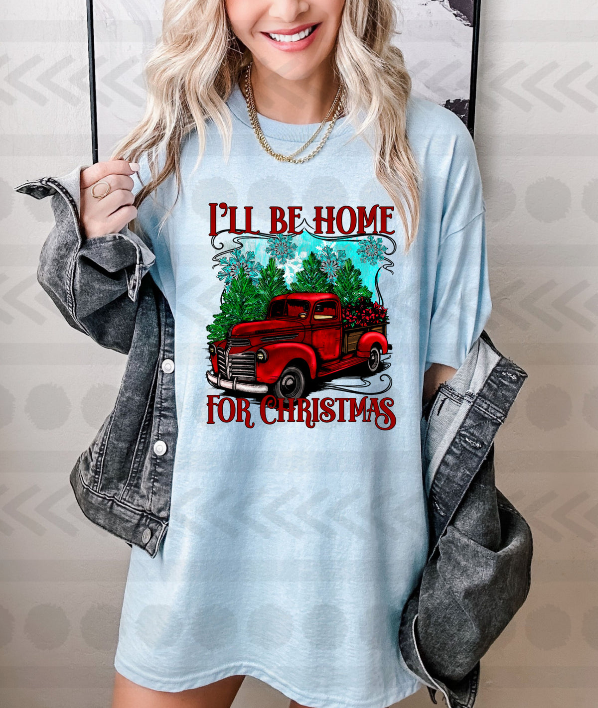 Ill be home for christmas 18040 DTF transfer