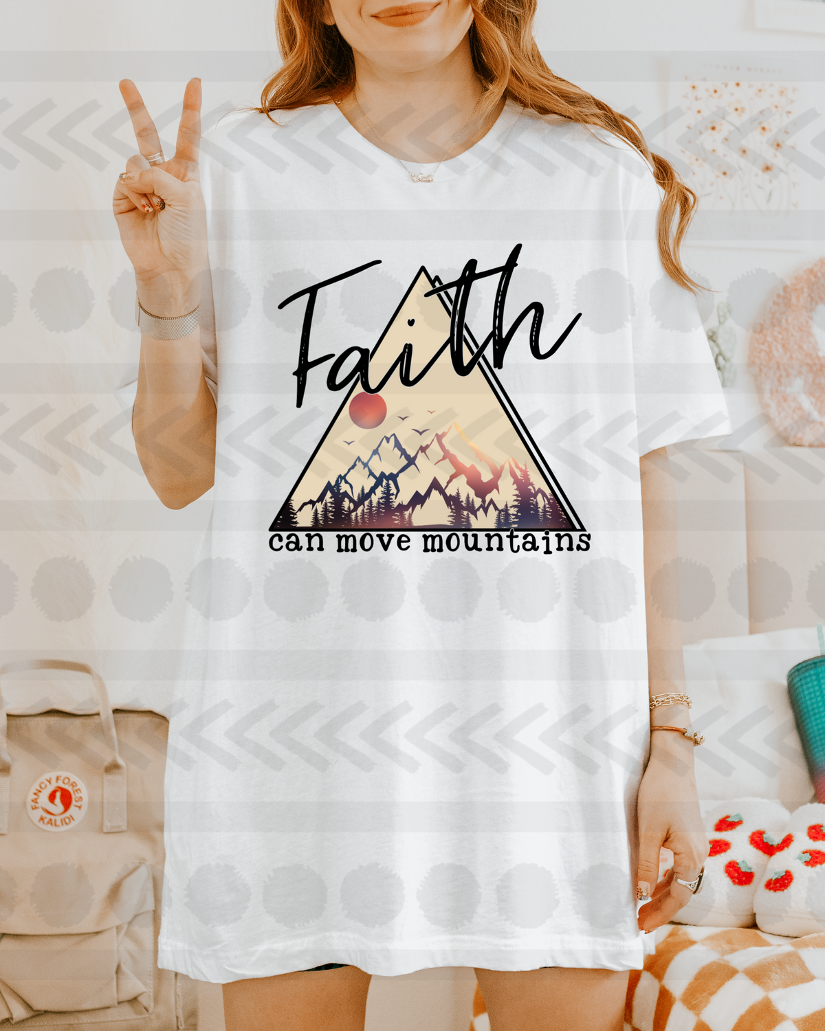 Faith can move mountains triangle 18033 DTF transfer