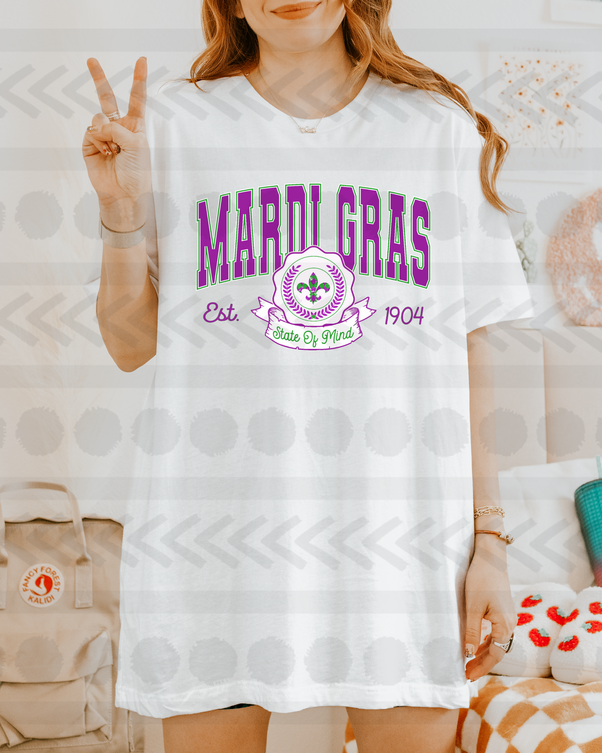 Mardi gras est 1904 18031 DTF transfer