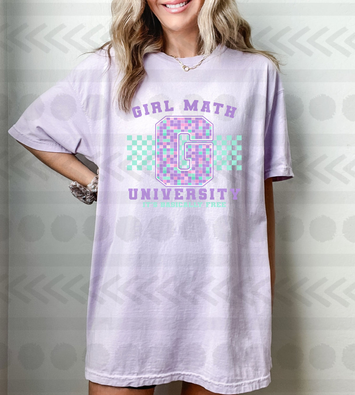 Girl math university PURPLE 18028 DTF transfer