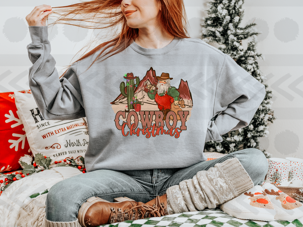 Cowboy christmas western 18016 DTF transfer