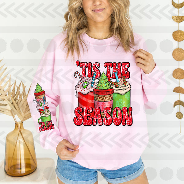 Tis the season cups sequin FRONT ONLY 18078 DTF transfer