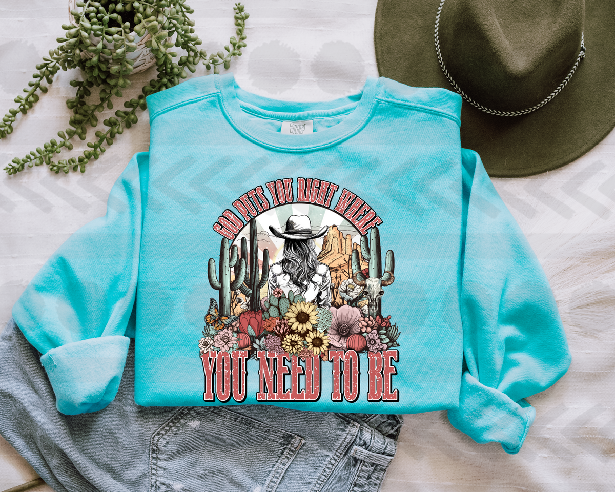 God puts you where you need to be 18057 DTF transfer