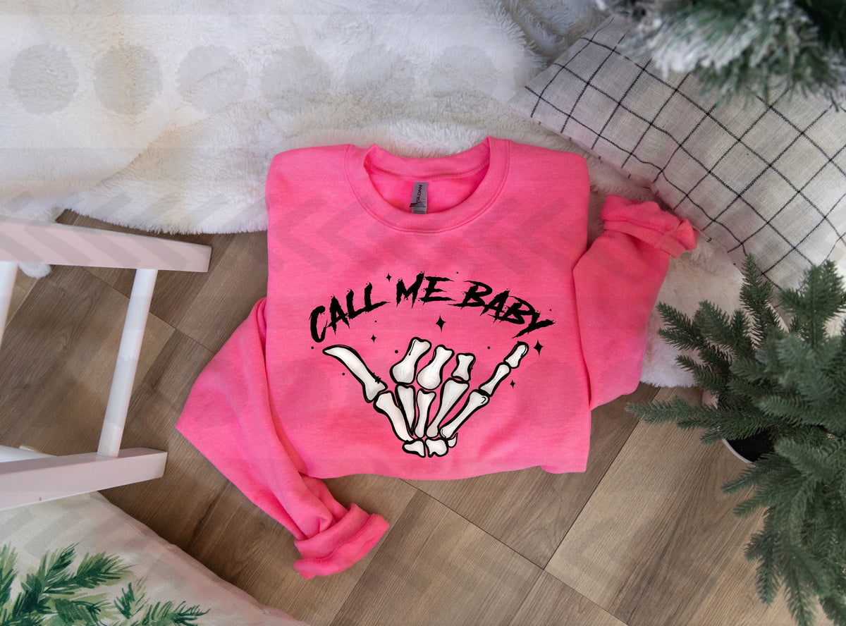 Call me baby skellie hand 18140 DTF transfer