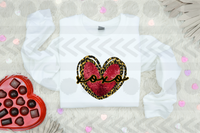 Xoxo heart leopard 18125 DTF transfer