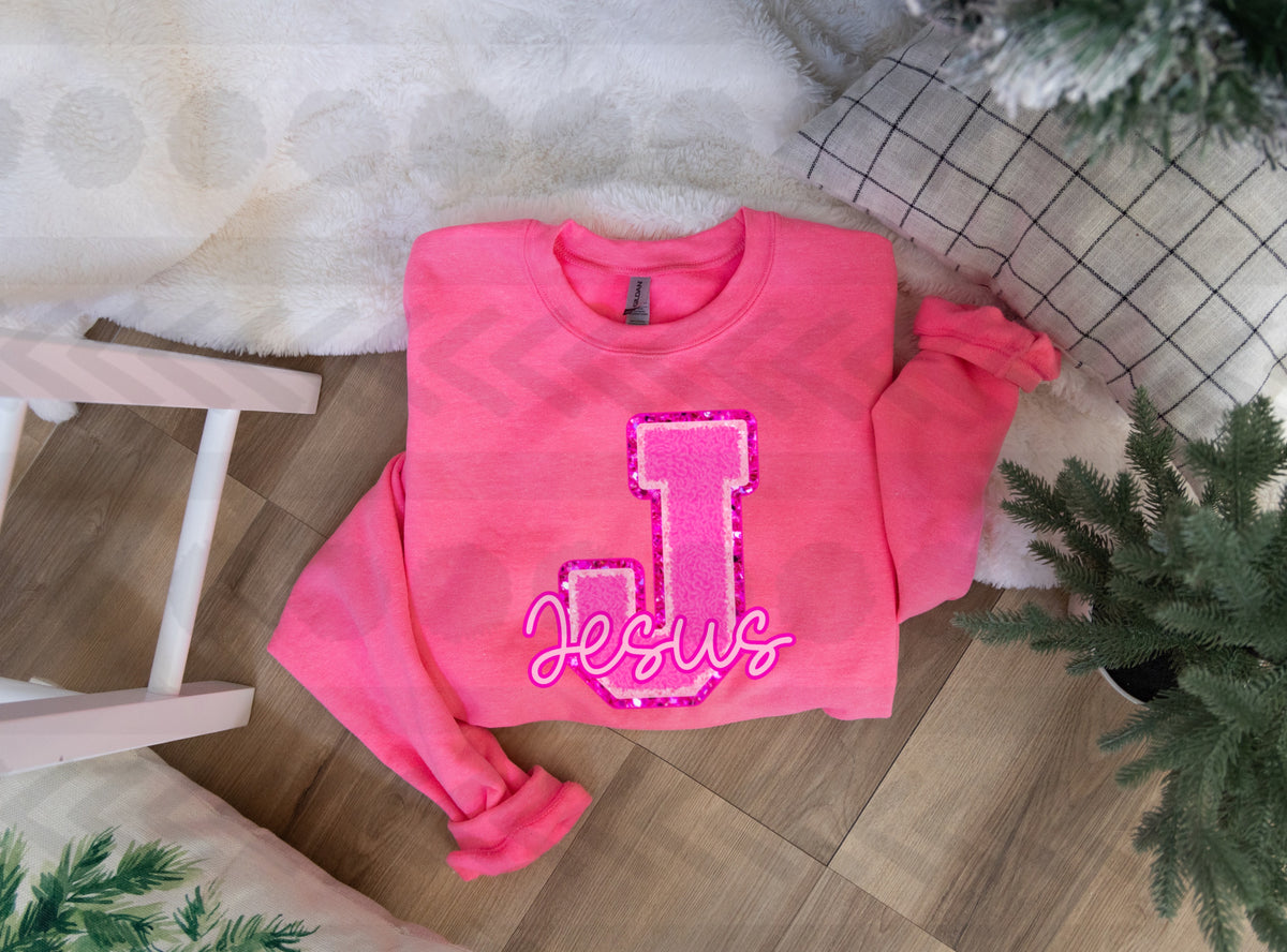 Pink jesus J 18121 DTF transfer