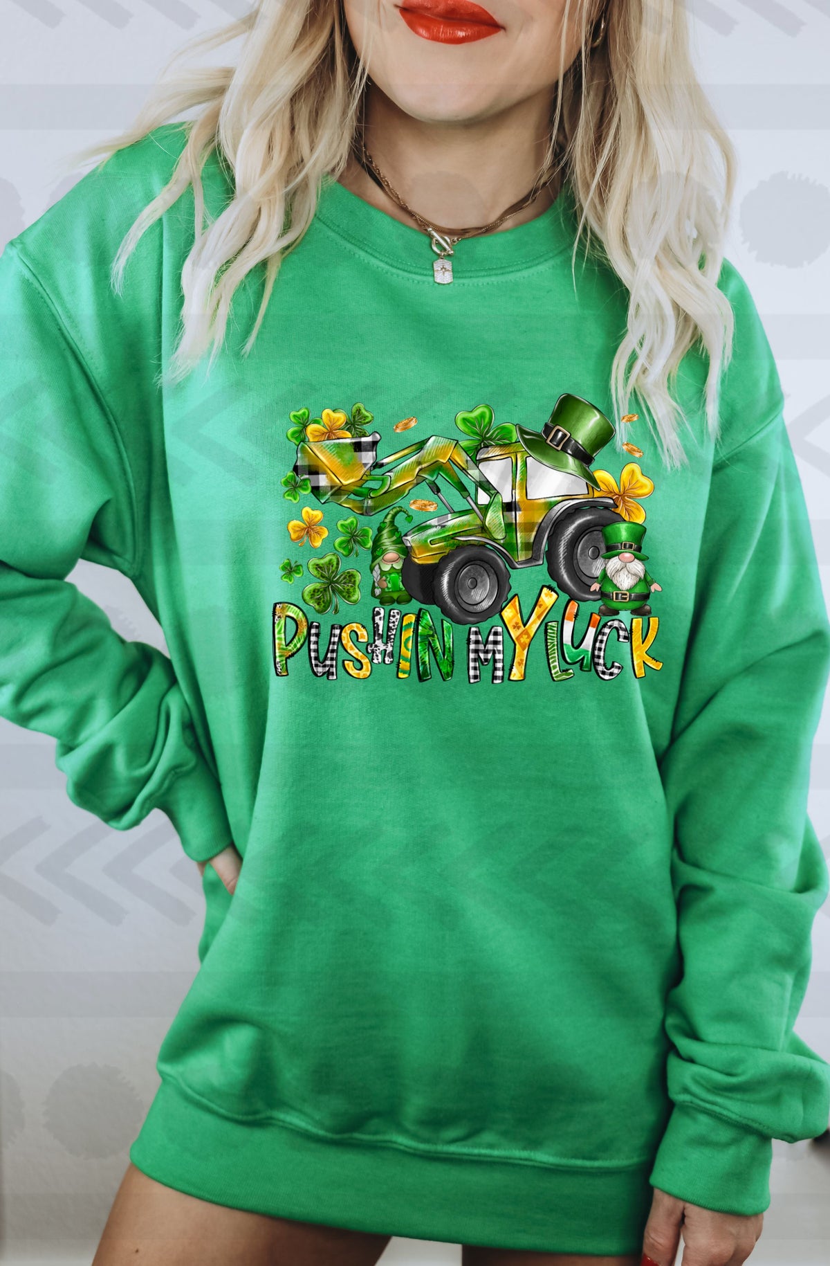 Pushin my luck dozer 18257 DTF transfer