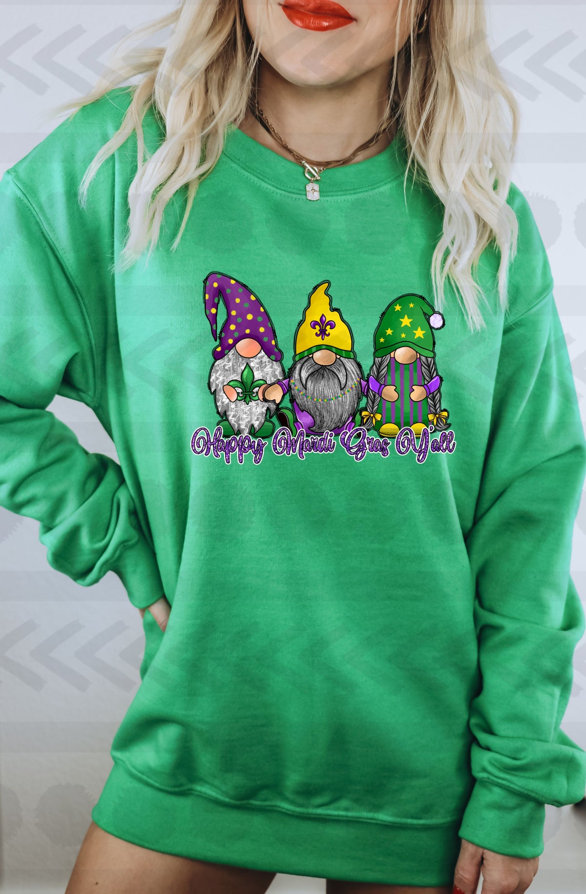 Happy mardi gras yall gnomes 18249 DTF transfer