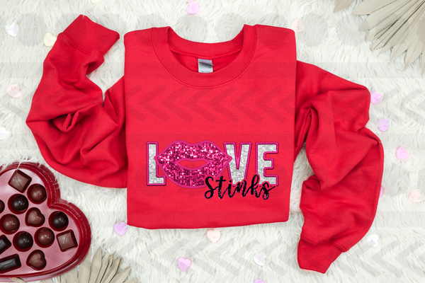 Love stinks sequin 18164 DTF transfer