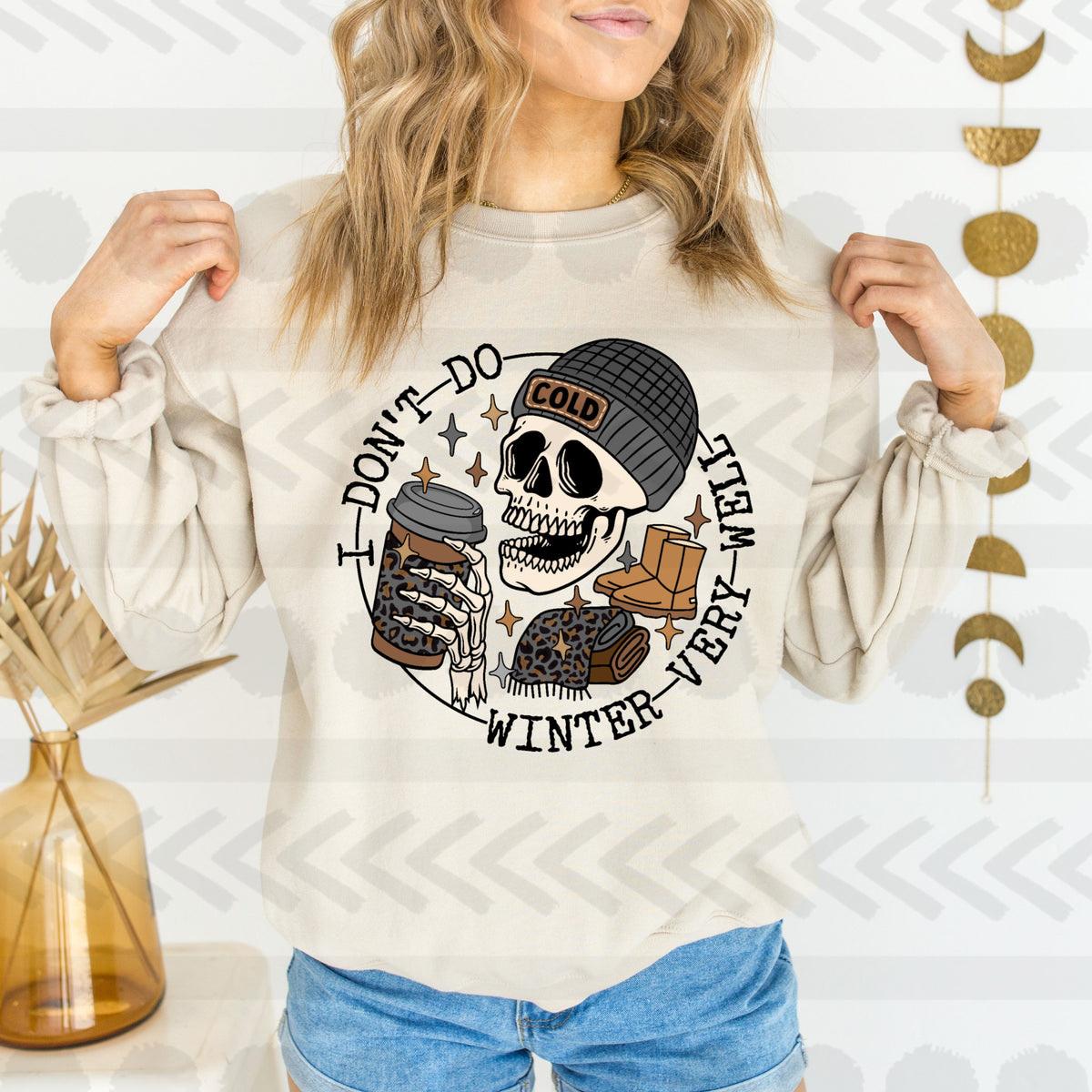 I dont do winter well skull 18353 DTF transfer