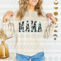 Mama cow print blue 18347 DTF transfer