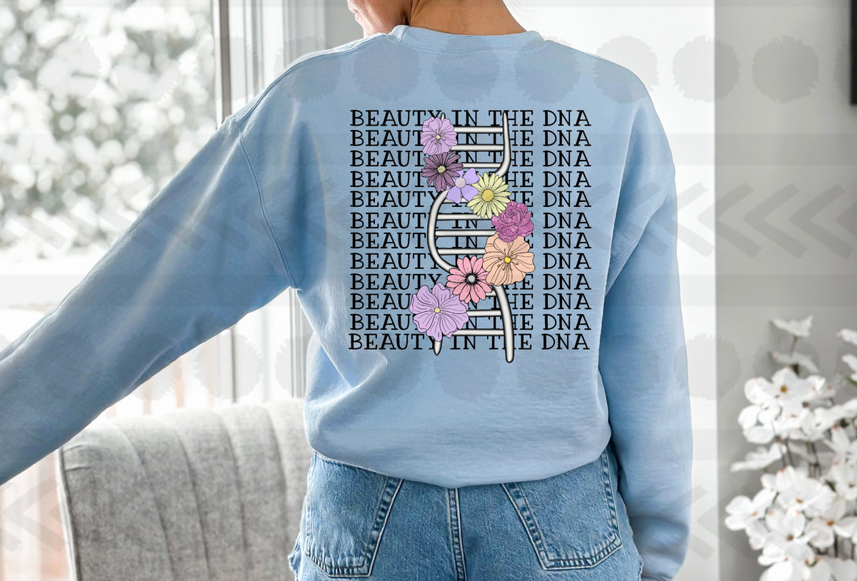 Beauty in the dna stacked 18282 DTF transfer