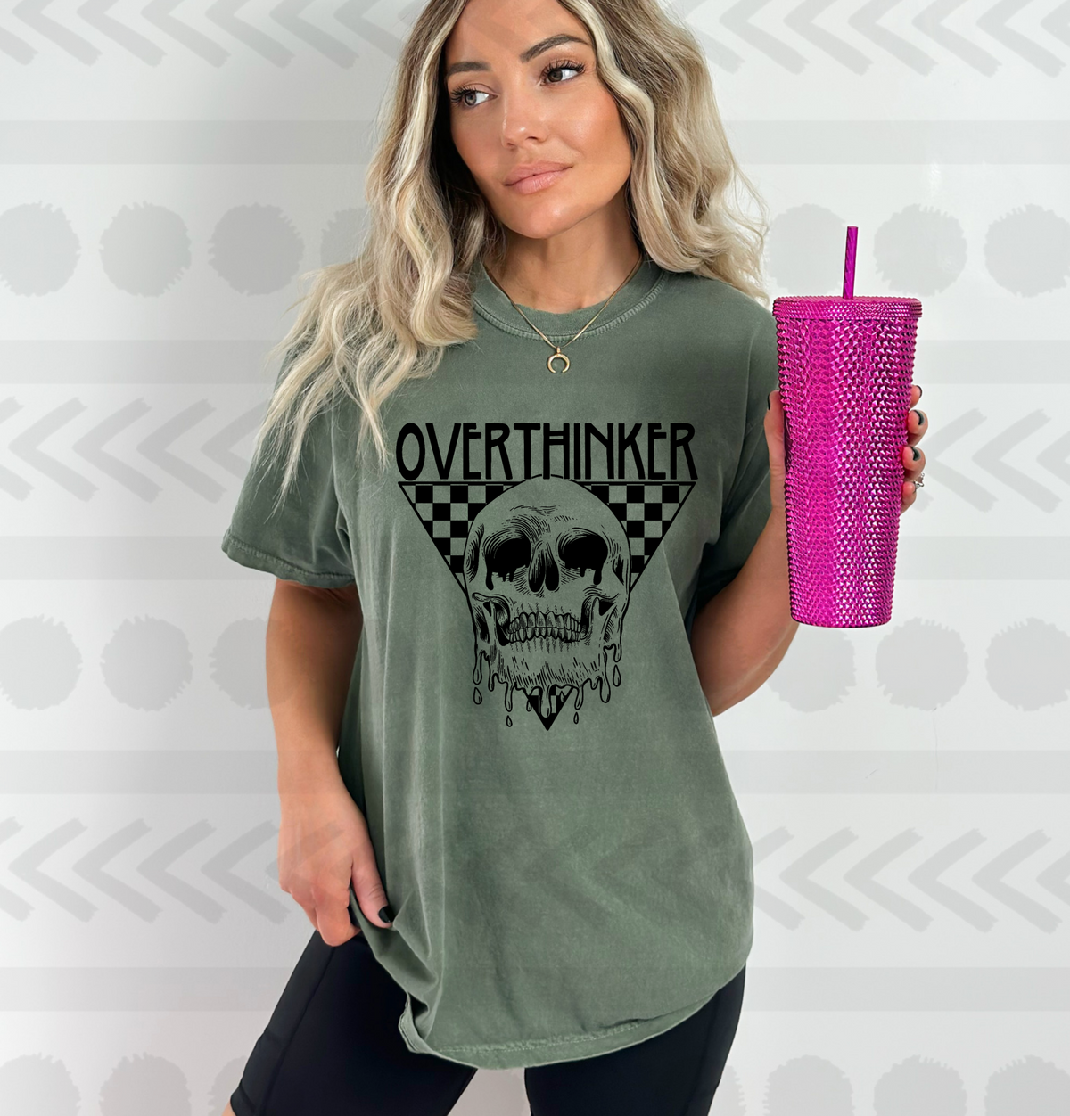 Overthinker skull 18299 DTF transfer