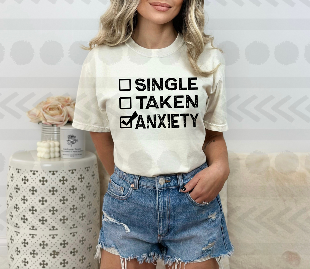 Single taken anxiety 18307 DTF transfer