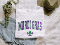 Mardi gras purple glitter 18385 DTF transfer