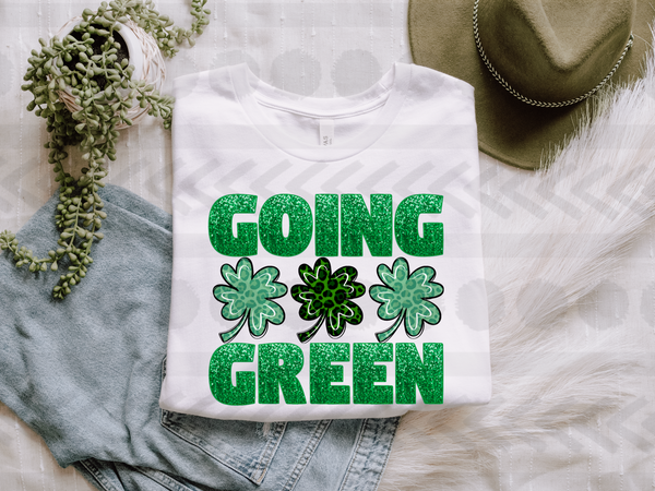 Going green clovers glitter 18389 DTF transfer