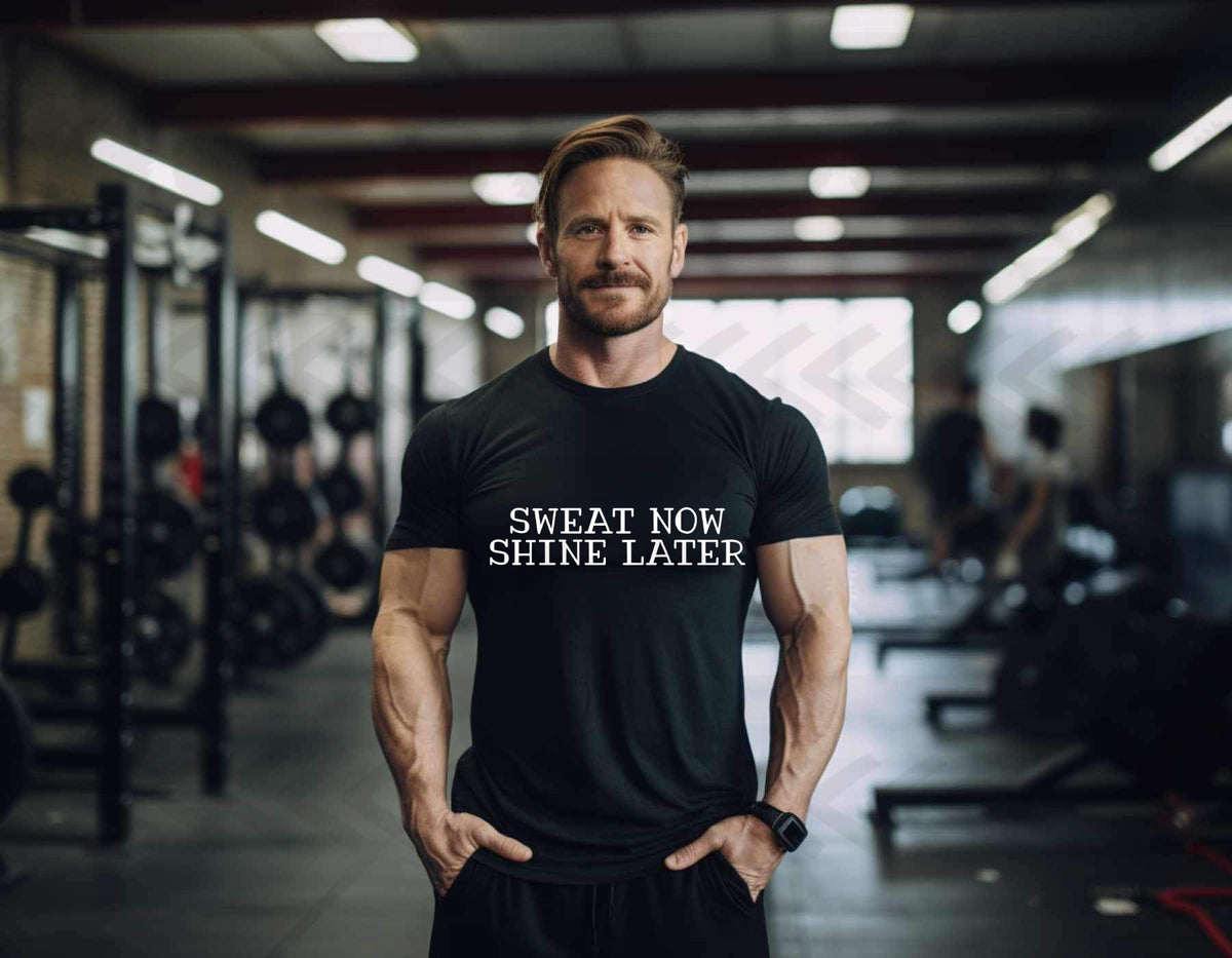 Sweat now shine later WHITE 18412 DTF transfer