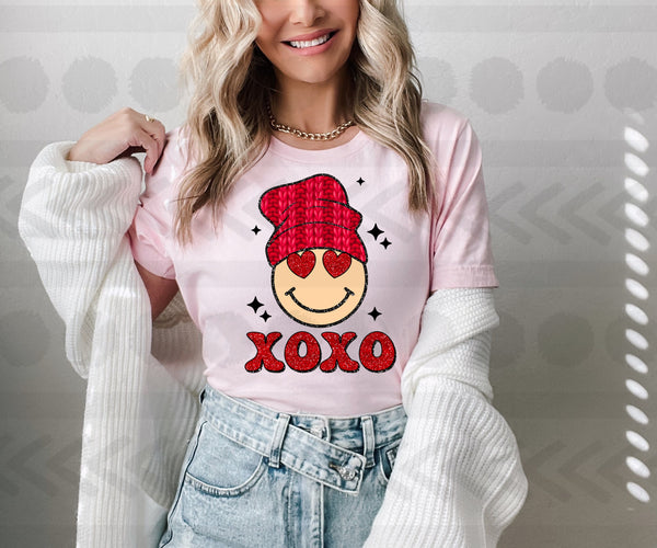 Xoxo smiley beanie 18430 DTF transfer