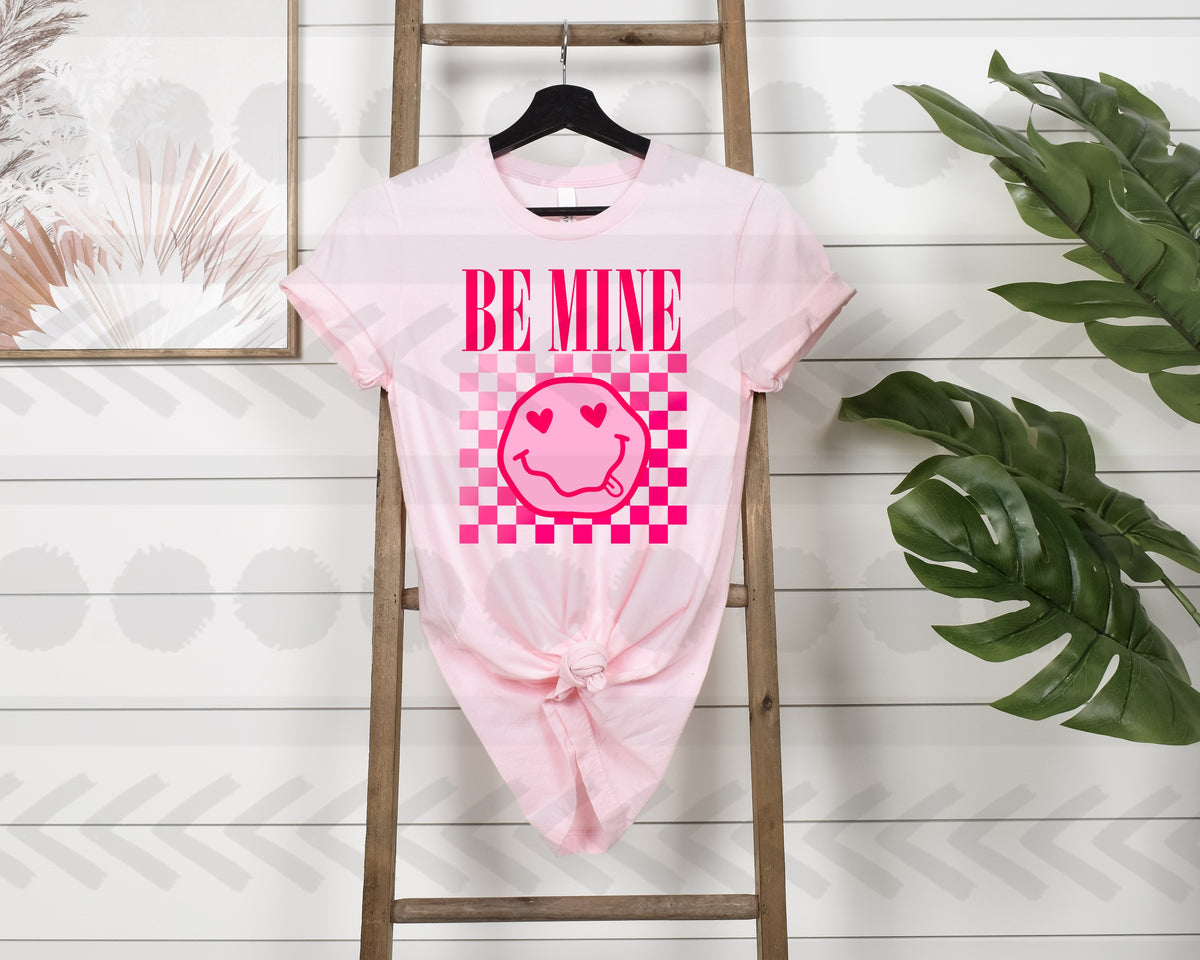 Be mine smiley checkered 18482 DTF transfer